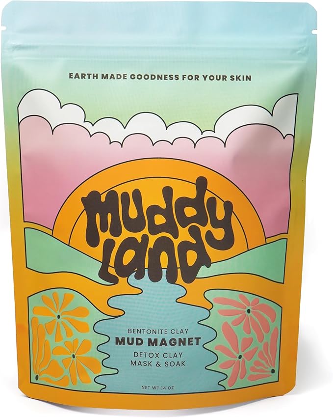 Bentonite Clay Detox Mud Bath Soak & Full Body Mud Mask - Magnetic Clay Bath with Epsom Salt, Body & Face Mask, Gift for Her - Mud Magnet by Muddyland