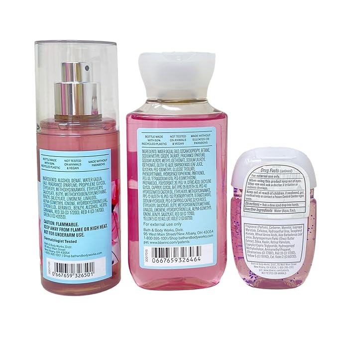 Bath & Body Works Hello Beautiful - Welcome Little One Gift Bag Set - Fragrance Mist, Body Wash and Hand Gel - with a Himalayan Salts Springs Sample Soap - Travel Size