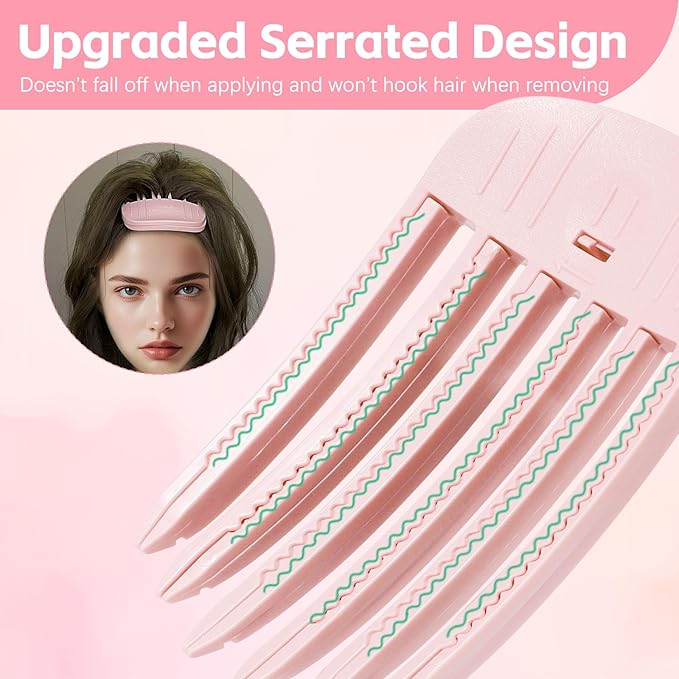 2PCS Volumizing Hair Clips for Women, Hair Volume Clip Styling Tools Volumizing Comb for Fluffy Bangs Clips for Root Lift, Root Booster Clips, Pink