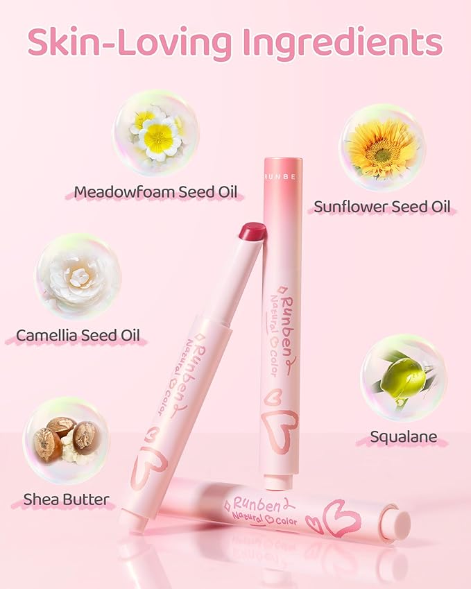 RUNBEN Kids Tinted Lip Balm, Milk Orange Lips Gloss, 24H Moisturizing, Safe & Non-toxic Lipstick for Teen Girls, Birthday Makeup Gift for Daughter
