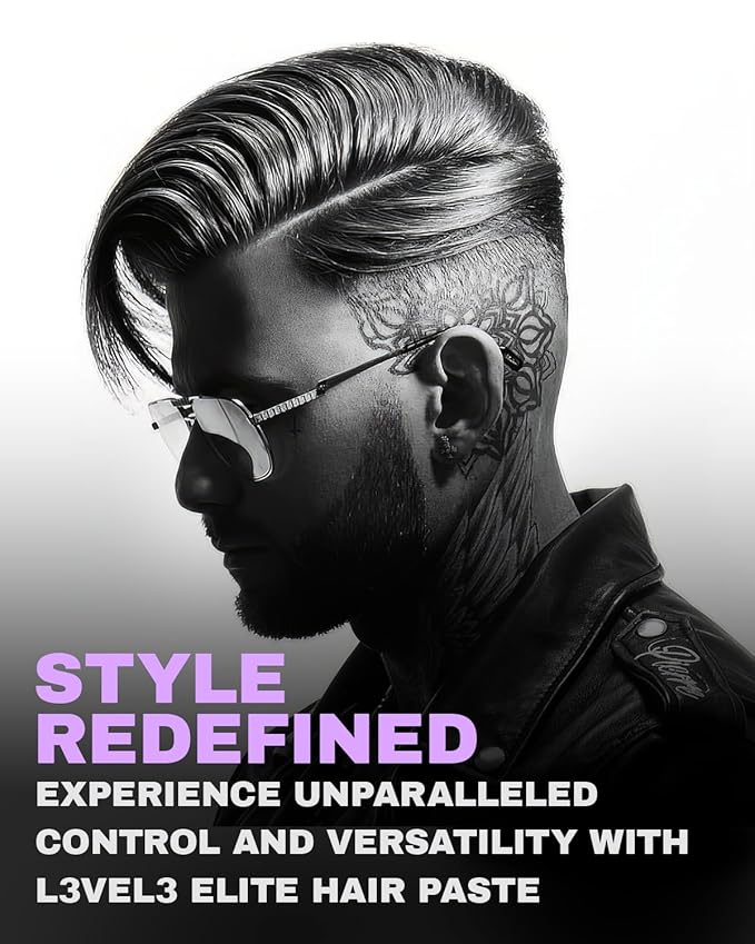 L3 - Level 3 Paste - Long-Lasting Hold - Improves Strength and Volume of Hair - Protects Against Hair Damage - Level Three Men Styling Product (150 ML, Paste)