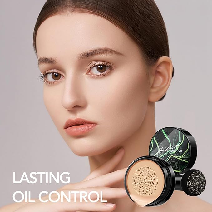 Honey and Pine Makeup, Honey and Pine CC Cream, Mushroom Head Air Cushion CC Cream, Honey and Pine Moisture Concealer Foundation, Honey & Pine Make Up Flawless Light Long Lasting (Natural, 2.99IN)