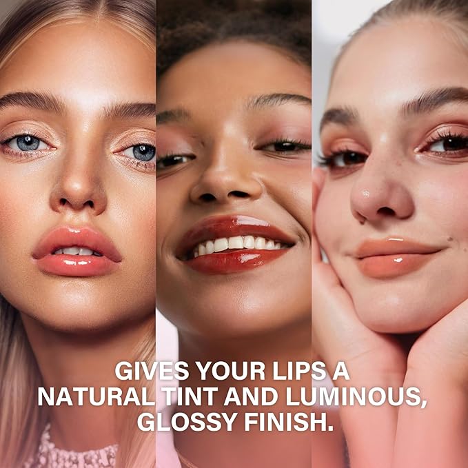 Glossy Lip Balm & Lip Gloss Set– Hydrating Lip Butter Balms For Smooth, Soft Lips – Nourishing, Long-Lasting Moisture – Vanilla, Coffee, Mint, Berry & Pink Sugar,Women's Day Gifts For Women