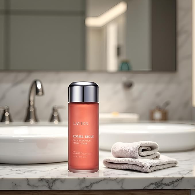 Lavien Deep Hydration Facial Toner - Kombu Biome Triple Hydration and Nourishment - Brightening and Wrinkle Improvement - 5.97 Fl Oz. (150ml) Bottle
