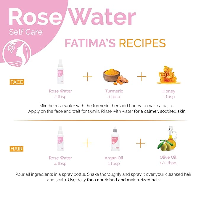 Fatima's Garden Rose Water Toner - Organic Hydrating Toner, 300ml