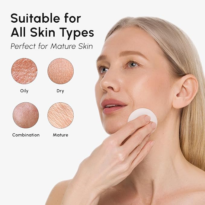 MAREE Glycolic Acid Resurfacing Pads - Toner Pads for Face Cleansing - Exfoliating Pad with Tea Tree Oil, Salicylic Acid & Vitamins E, B3, B5 - Facial Device for Pore Resurfacing & Radiance - 50 Count