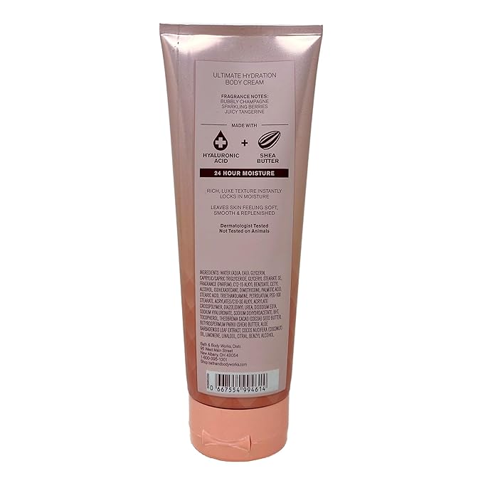 Bath & Body Works Champagne Toast Deluxe Gold Woven Basket Gift Set - Fragrance Mist - Body Cream - Shower Gel and Body Lotion - with a Himalayan Salts Springs Bar Soap - Full Size