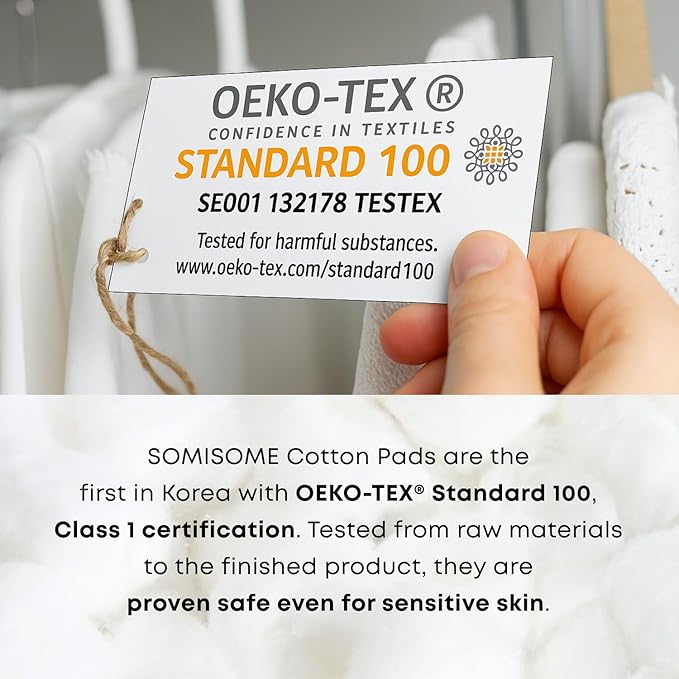 Embossing Cotton Pads -100% Pure Cotton Pads for Makeup Removal & Skincare, Premium Korean Facial Pads, Lint-Free, Hypoallergenic, 270 Count