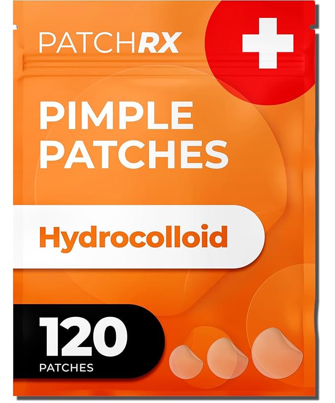 Acne Patches (120 Count) with Tea Tree Oil, Hydrocolloid Pimple Patches for Face - Zit Patch Acne Dots - Pimple Patch with 3 Size Acne Stickers