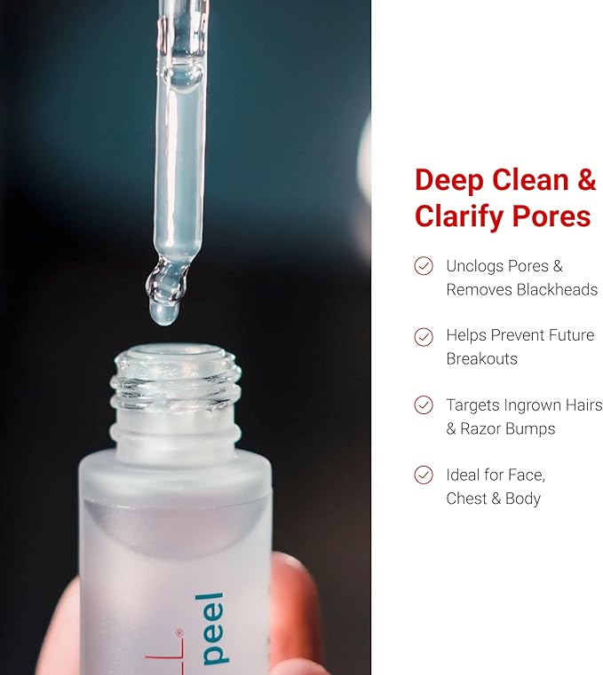LifeCell Resurfacing Peel Overnight Liquid Exfoliant, Lactic and Glycolic Acid Toner for Body and Face - Exfoliating and Smoothing Skin Serum, Anti-Aging Skincare Peeling Treatment
