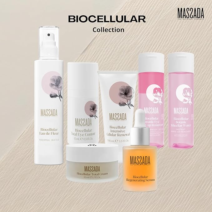 Massada Biocellular Botanic Micellar Water – Deep Cleansing & Makeup Removal | Chamomile, Calendula & Rose | Soothes & Softens Skin 6.7 fl. oz