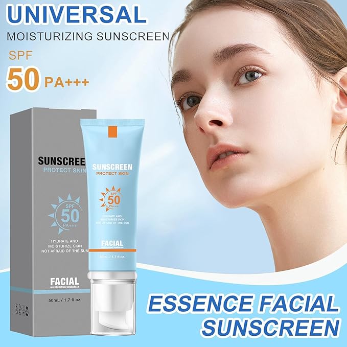 Moisturizing Sunscreen for Face SPF 50 - Travel Size Sunscreen, No Sticky Refreshing Skin Care Solution for All Skin Type (2)