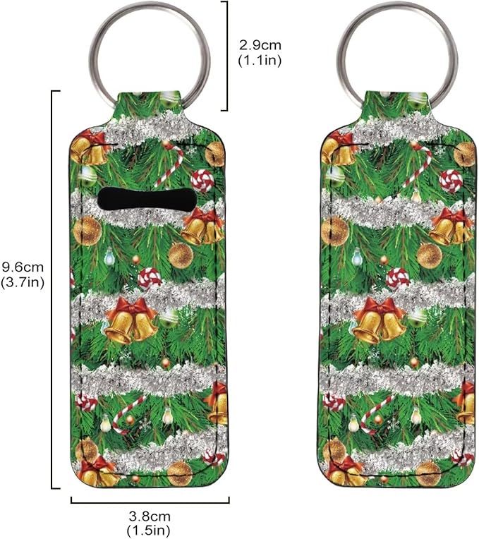 Lipstick Holder Keychain, Cute Keychains for Lip Balm Holder, Neoprene Lipstick Sleeve Pouch for Women Men Teens