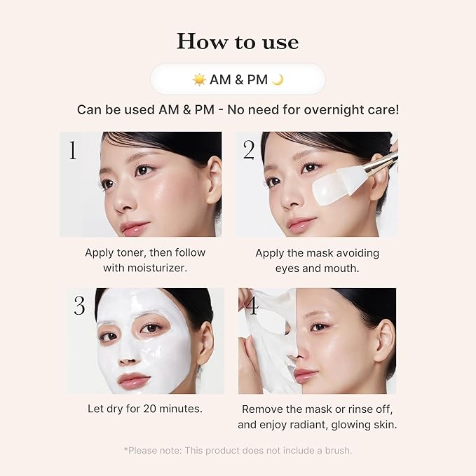 medicube Milky Collagen Double Glow Lock Duo: Collagen Glazed Milky Wrapping Mask and Booster Serum | 130DaCollagen, Niacinamide, Glutathione for Plumped, Radiant Glass Skin