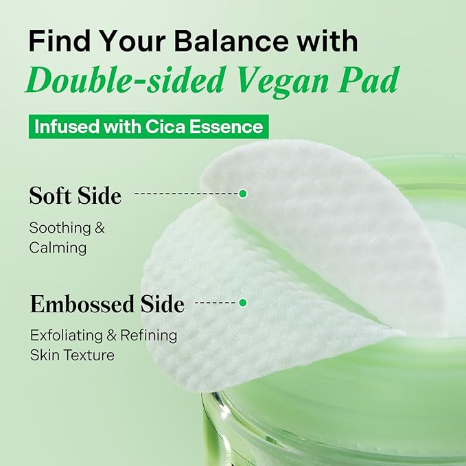 Torriden BALANCEFUL Toner Pad (60 Pads) | Daily Exfoliating Pads with PHA & LHA for Oily, Combo, and Sensitive Skin | 5D CICA, Panthenol