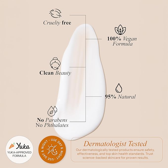 Vitamin C & Vitamin E Face Moisturizer – Dermatologist Tested, Anti Aging Korean Skin Care – Hydrating Cream For Smoother Youthful Looking Skin – Vegan, Clean Beauty – 1.69 Fl Oz