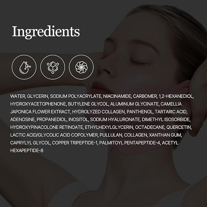 ROUND LAB Camellia Deep Collagen V Lifting Gel Mask 1ea | Double-chin Turkey Neck Instant Face Lifting Mask, Cooling and Depuffing Face Toning Belt, Firming Sagging Skin, Korean Skin Care, 10g/0.35oz