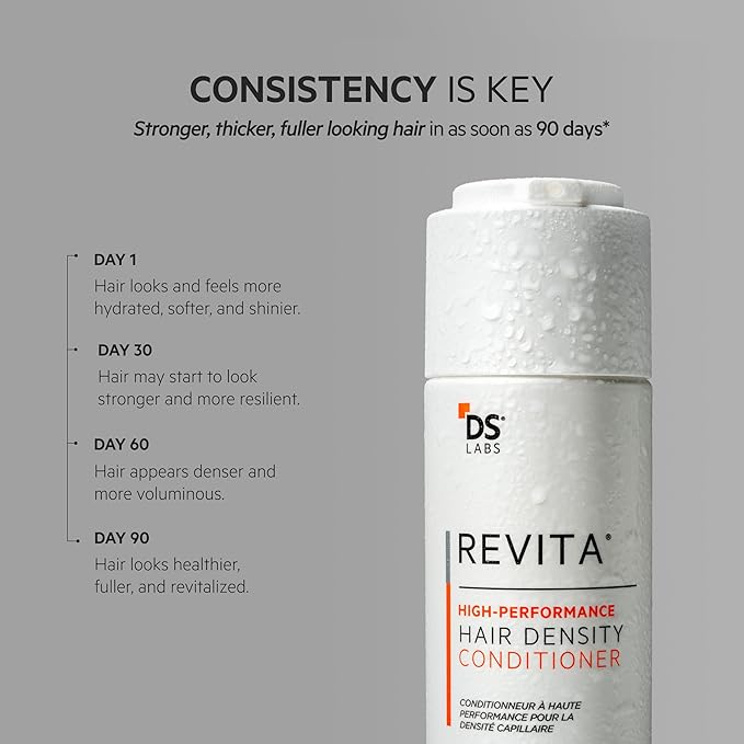 DS Labs For Men & Women Revita Conditioner - Scalp Refreshing Hydration for Fuller Looking, Weightless Hydration, Caffeine, Turmeric, Sulfate & Silicone Free, Color Safe, 500 mL