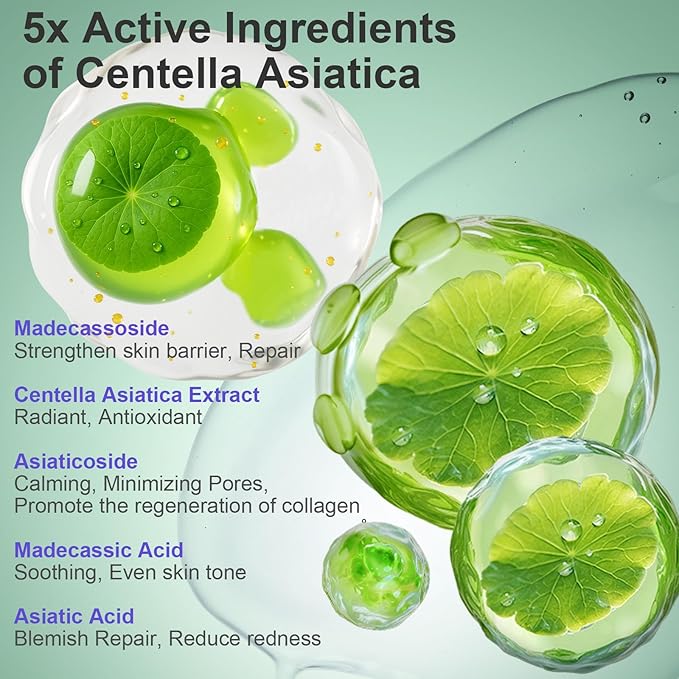 Madecassoside Toner Pads, Mild Exfoliating Pads, Calming Blemish Face Pad -Centella, Niacinamide, BHA Salicylic Acid for Soothe, Uneven Skin Tone, Dark Spots, Skincare 125 Pad