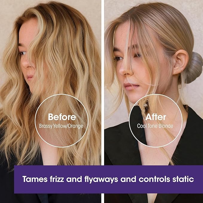 GIOVANNI Color Chic Purple Leave-In Hair Styling & Toning Foam - Purple Foam for Blonde, Gray, Brassy, Fine Hair, Gives Volume & Shine for Women & Men - 7 fl oz (Pack of 1)