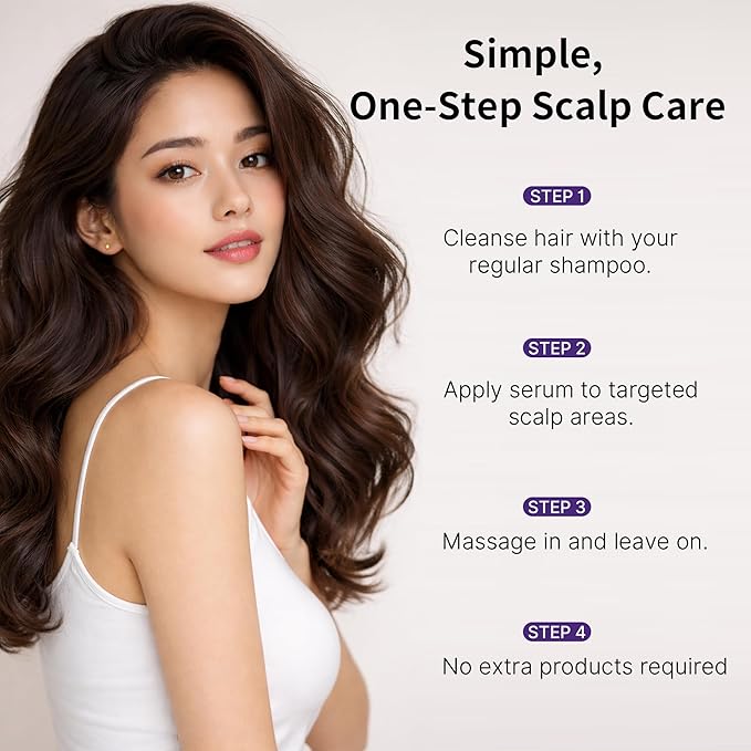 Hair Thickening Serum Helps Reduce Hair Loss, Korean Hair Growth Serum Roll On for Men and Women, Scalp Care Balances Oil, Rosemary, 0.5 Fl Oz (Pack of 1)