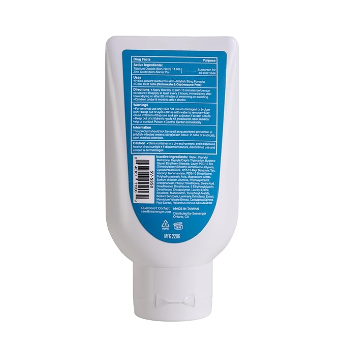 Seavenger Ocean Kiss Reef-Safe Sunscreen SPF 30-50 with Jellyfish Sting Protection (SPF 50)