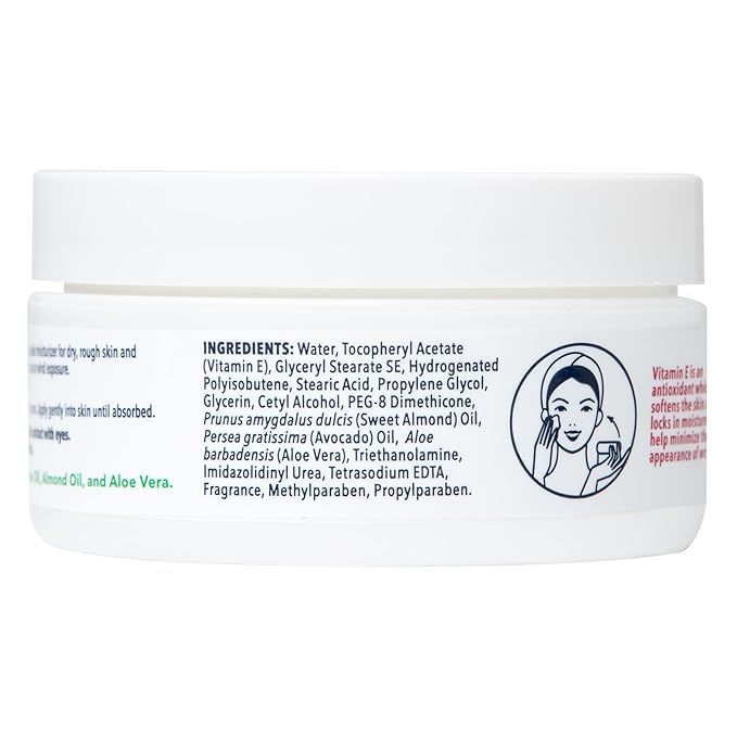 De La Cruz Vitamin E Cream Moisturizer for Face and Neck - Moisturizing Skin Care for All Skin Types - Made in USA