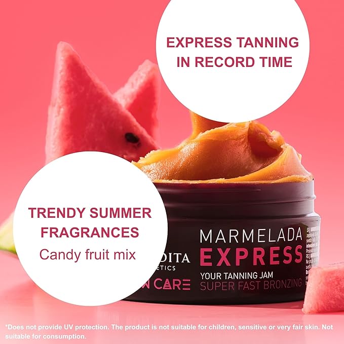 Sun Care Marmelada Tanning Accelerator | For Quick and Intense Tan | with 100% Organic Coconut Oil, Karité and Cocoa Butter | Silicone-Free | Vegan (Express)