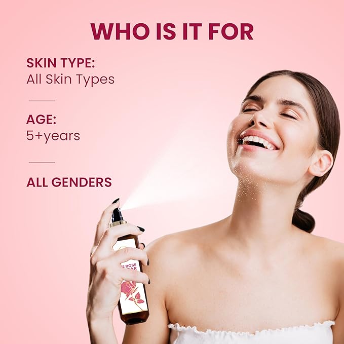 My Ace Rose Nectar Face Mist – Hydrating Toner & Rose Water Spray with Niacinamide & Licorice | Alcohol-Free Natural Face Mist for Soothing, Refreshing & Brightening Skin – 3.38 fl oz