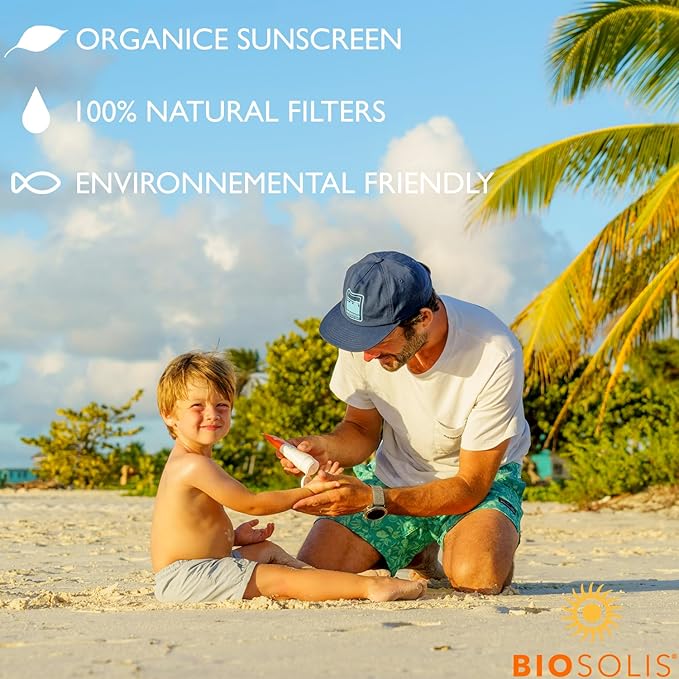 Biosolis Kids Sun Milk SPF 50 - Gentle on the Skin - Effective Protection against Harmful Rays - Mineral-Based Filters Sunscreen Cream - Water Resistant - No Perfume - Non-Sticky - Vegan - 3.4 oz