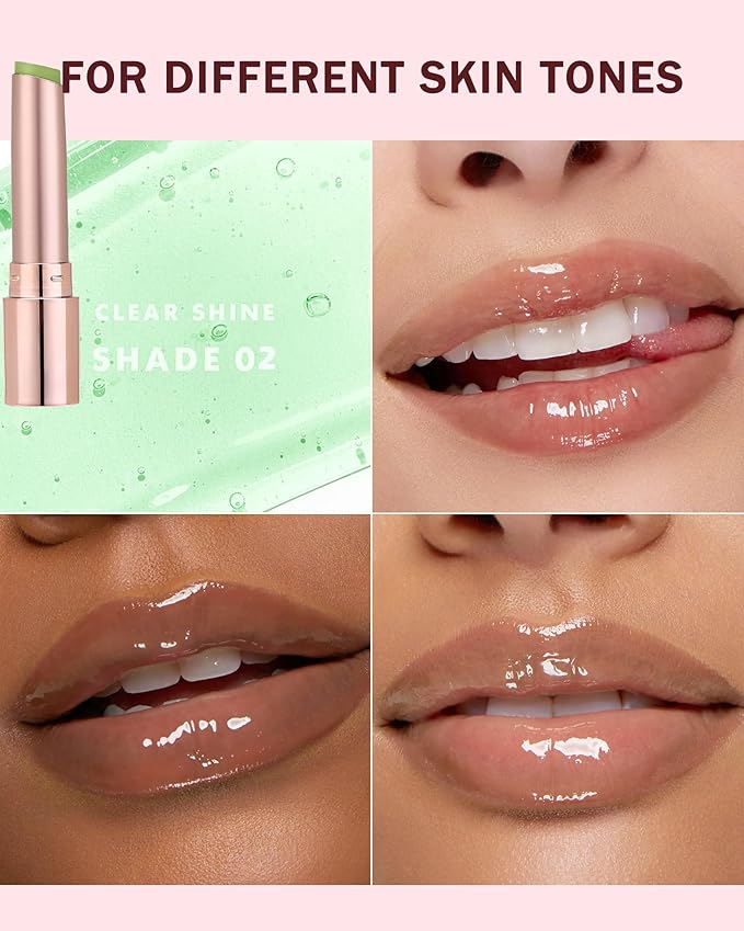 Hydrating Tinted Lip Blam, Natural Sheer Nude Lipstick Moisturizing Lipgloss, Long Lasting Waterproof Lip Balm Stain Non-Stick Liptint Oil Stain, Glossy Lipcolor Finish for Dry Cracked Lips-02