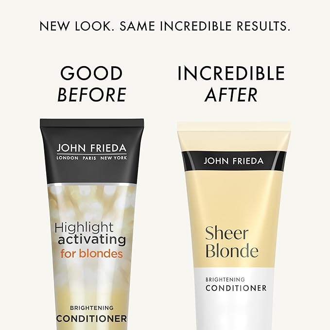 John Frieda Sheer Blonde Brightening Conditioner, Blonde Conditioner, 8.3 Fl Oz, Pack of 2