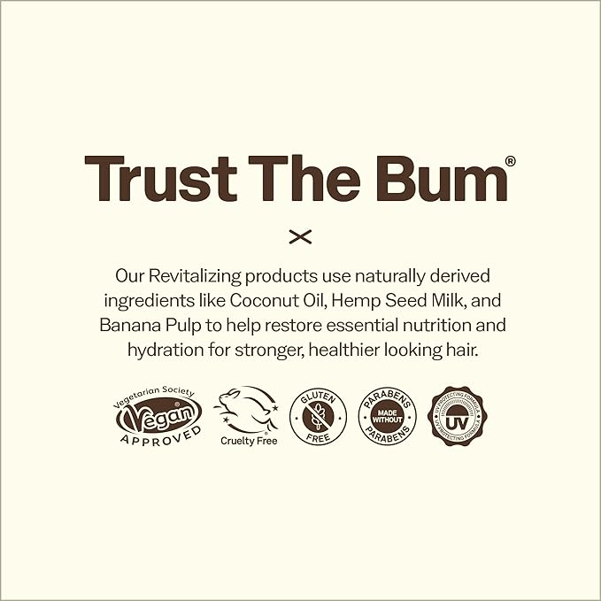 Sun Bum Revitalizing Air Dry Cream - Anti Frizz Styling Cream with Banana Extract and Sunflower Oil - Vegan - Without Parabens - UV Protecting - Helps Smooth and Enhance Natural Hair Texture - 6 fl oz