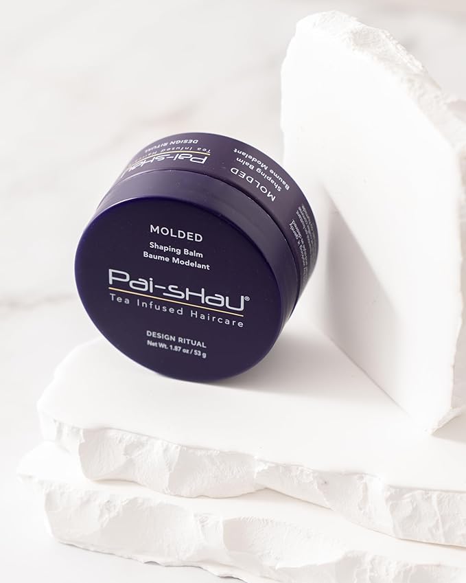 Pai-Shau - Molded Shaping Balm, Flexible Hold Styling Balm for Texture, Control and Shine, Lightweight Hair Cream with Castor Oil and Antioxidants for All Hair Types