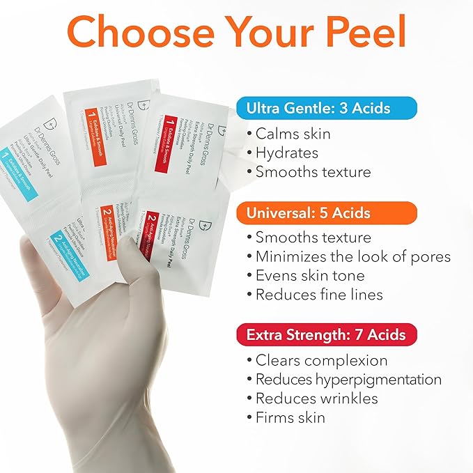 Dr. Dennis Gross Alpha Beta Ultra Gentle Daily Peel: for Dehydrated or Sensitive Skin, Uneven Tone or Texture, Fine Lines or Enlarged Pores (30 Treatments)