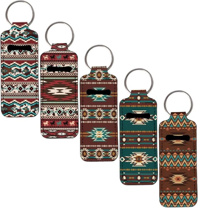 Pensura Chapstick Holder Keychain Fashion 5 Pcs Car Keychain Holder Portable Chapstick Holder Keep from Scratched and Dust