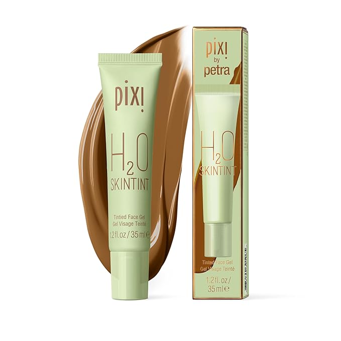 Pixi H2O SkinTint | Tinted Gel Moisturizer | Lightweight, Hydrating & Water-Resistant | Evens Tone & Reduces Redness | Espresso | 1.2 fl oz/35 ml