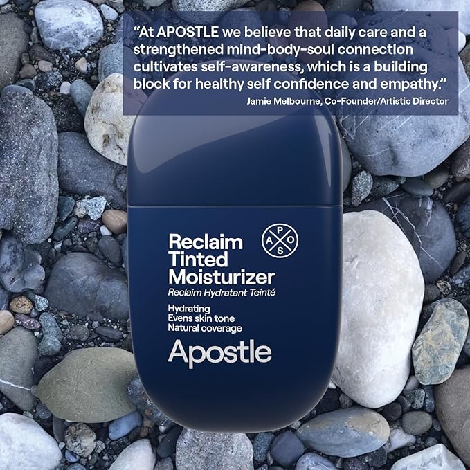 APOSTLE Reclaim Tinted Moisturizer for Men (7 Savanna La Mar) Niacinamide, Vitamin E, Squalane, Hyaluronic Acid, Tinted Face Moisturizer For Men.Hydrates, Evens Skin Tone 1 Fl. Oz.