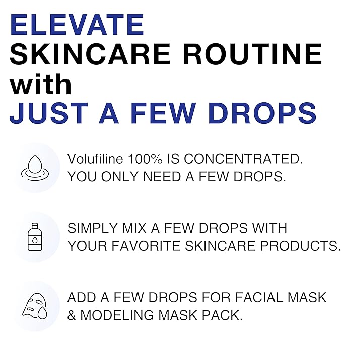 Volufiline 100% Concentrate Firming Serum for Sagging Skin – Face Tightening, Jawline & V-Line Contour Booster, Anti-Wrinkle Collagen Enhancer | Fast-Absorbing Mix-in Korean Skincare