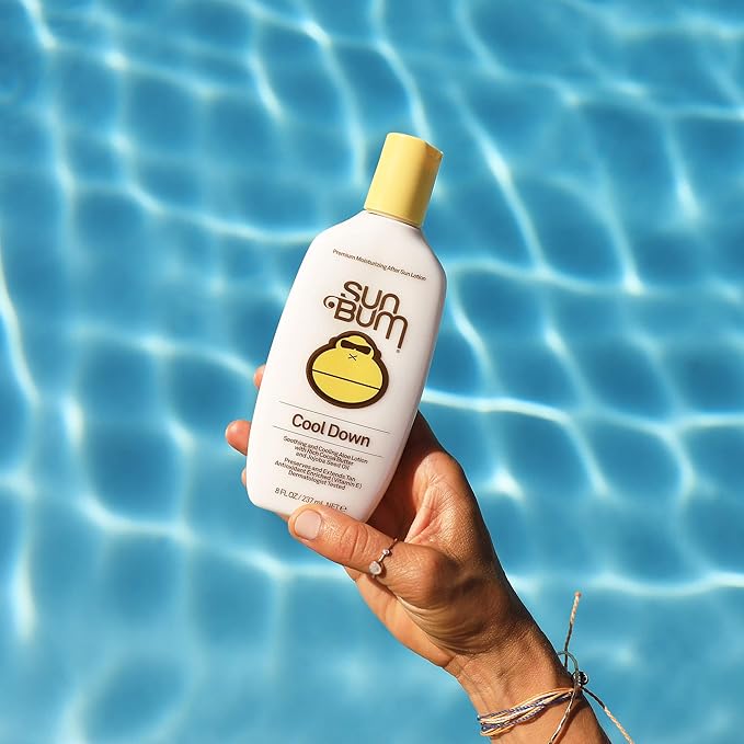 Sun Bum Cool Down Aloe Vera Lotion Vegan After Sun Gel With Cocoa Butter To Soothe and Hydrate Sunburned Skin, 8 oz (Pack of 2)