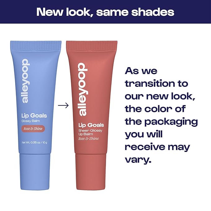 Alleyoop Lip Goals – Moisturizing Lip Balm for Women, Hydrating Lip Care for Dry Lips with Clean Vegan Ingredients, Everyday Treatment for Smooth, Soft, Nourished Lips, Sheer Dusty Rose