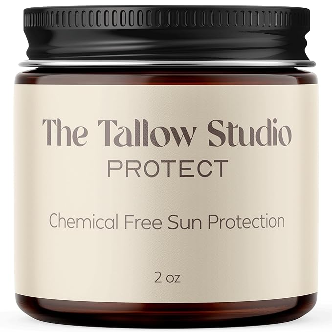 Mineral Sunscreen for Sensitive Skin | Organic Lavender Scent – SPF 30 | Chemical-Free Sun Protection with Grass-Fed Tallow + Non-Nano Zinc Oxide | Non-Greasy, Natural SPF Balm for Face & Body (2oz)