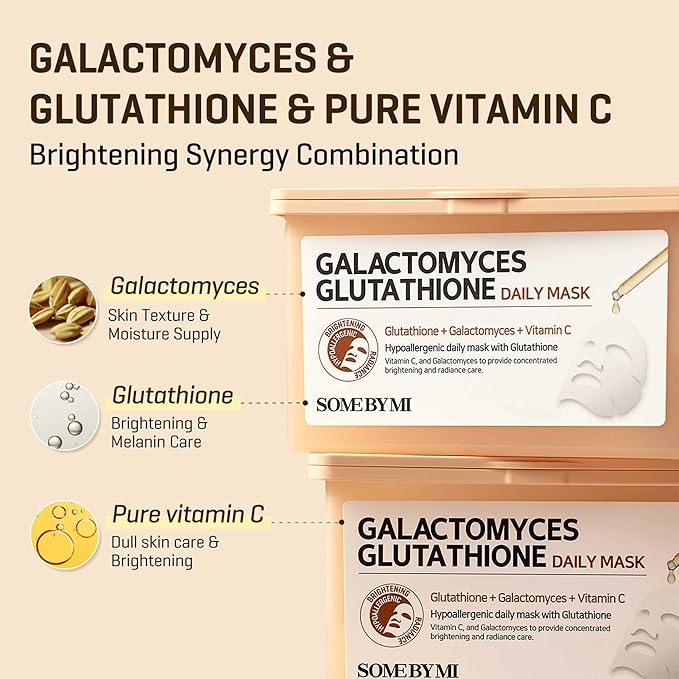 SOME BY MI Galactomyces Pure Vitamin C Glow Toner & Glutathione Daily Mask