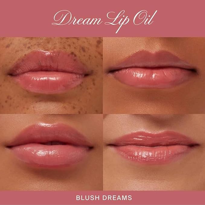 Summer Fridays Dream Lip Oil - Hydrating Tinted Lip Gloss Oil - Non-Sticky Formula with Skincare Benefits for Long-Lasting Softness + Shine - Effortless Beauty Gifts - Blush Dreams (0.15 Oz)