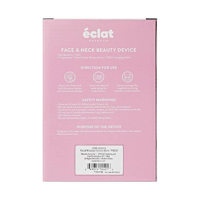 Éclat Facial Massager for Lymphatic Drainage, Face, Neck & Body Tool for Skin Care, Heated Electric Beauty Device for Wrinkles, Fine Lines, Puffy Skin, Lifting, Firming, Sculpting with 7 Light Therapy