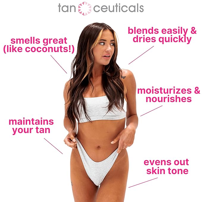 Tanceuticals Everyday Tan Extender Lotion - Nourish Skin & Maintain Even Color - Enriched with Moisturizing Aloe & Vitamin E - Coconut Scent, 8 FL oz