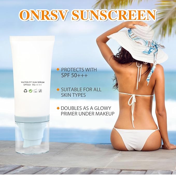 Madagascar Centella Sunscreen SPF50 Facial Serums, Moisturizing and Non-Sticky Centella Water-Fit Sun Protection for All Skin Types