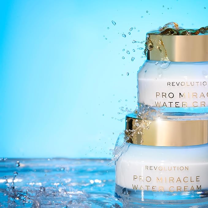 Revolution Beauty London Pro Miracle Water Cream, Dermatologist-Recommended Hydrating Moisturizer & Water Gel Cream with Hyaluronic Acid & Niacinamide, Vegan & Cruelty-Free, 1 oz