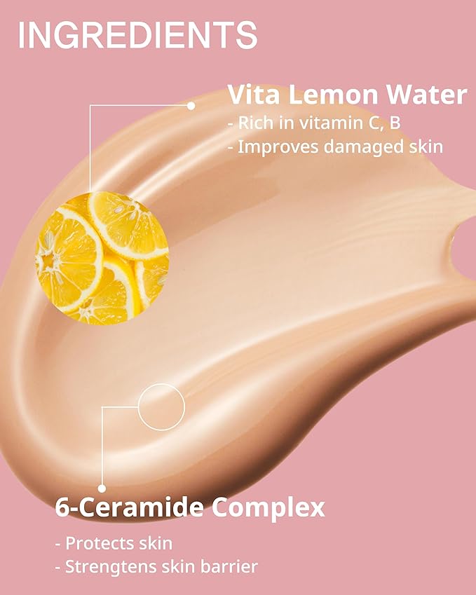 Radiance Tone-Up Essence - Korean Glass Skin Primer | Pink Beige Tinted Moisturizer | Pore-Blur Glow Base | Natural Coverage Dewy Finish | Ceramide Vitamin C | 1.01 fl oz
