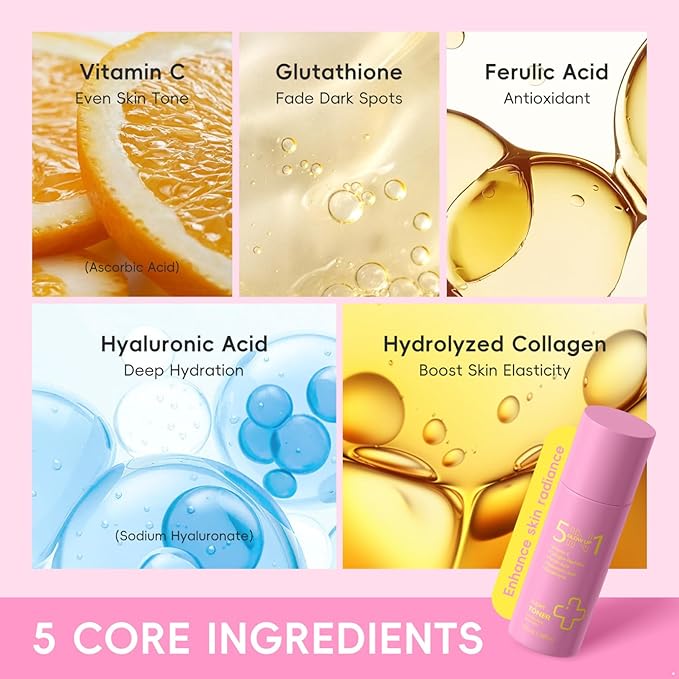 FEESHOW Hydrating Essence Toner 100ml, Face Mist for Pore Balancing, Daily Soothing Spray for Combination Skin Care Pink One Size